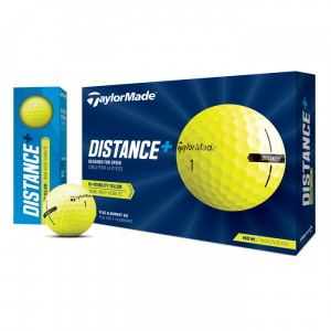 Taylormade Distance+ Golf Balls Yellow