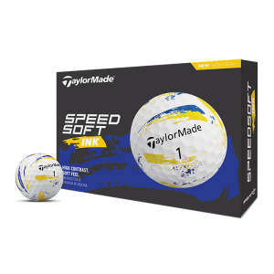 TaylorMade SpeedSoft Golf Balls Ink Yellow/Blue