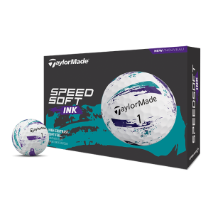 TaylorMade SpeedSoft Golf Balls Ink Purple/Teal
